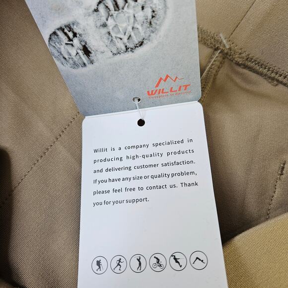 New Willit Women’s Pull-On Bootcut Leg Pants Beige Tan Stretch Office Career Med - Picture 10 of 14